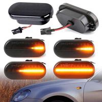 Clignotant dynamique à LED, lentille de fumée, feux de position latéraux de voiture pour VW Golf 3/Passat 3B pour Ford Fiesta MK6