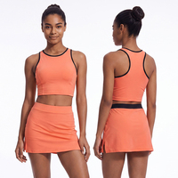 Nouvelle collection personnalisée de vêtements de sport, ensemble de 2 pièces pour la salle de sport, vêtements de yoga pour femmes, débardeur sexy, robe de yoga, jupes, ensembles pour le sport