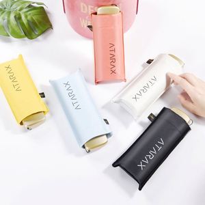 Parapluies de poche pliables 5 sections, petits et compacts, avec logo personnalisé, pour enfants et filles, voyage, soleil et pluie, promotionnels - Product Image 1