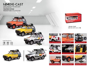 Wholesale Diecast Model Car 1:24 LC80 Land Cruiser with Sound and Light Pullback Decorate Collect Metal Car Mode SUV Car Model - Product Image 6