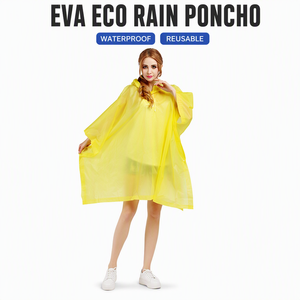 Impermeable Clásico Azul EVA, Simple, para Senderismo, Reutilizable, Ropa <span class=keywords><strong>de</strong></span> <span class=keywords><strong>Lluvia</strong></span> Deportiva para Exteriores - Product Image 2