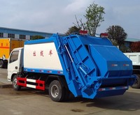 Compacteur de déchets manuel 4x2 de 5 à 10 tonnes, moteur diesel Euro 4, mécanisme de basculement en option, pompe à engrenages en carbone de 5 mètres cubes