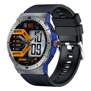 Montre intelligente AMOLED de 1,43 pouces avec appels Bluetooth, NFC, écran toujours allumé, mémoire de 128 Mo et moniteur de fréquence cardiaque/SpO2 - Product Image 1