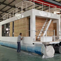11m aluminium luxe Yacht ponton maison bateau pour fête tourisme divertissement loisirs fabrication soudée moteur hors-bord