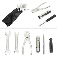 Kit d'outils de réparation de vélo et de moto, ensemble d'outils d'entretien de vélo multifonctionnel portable, clé, pinces, tournevis