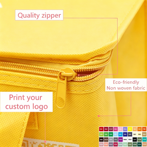 Bolsas Térmicas Reutilizables Personalizadas para Entrega de Alimentos, Bolsa Refrigerante Amarilla de Tela No Tejida para Mantener Helados, Alimentos, Botellas de Vino Frías - Product Image 2