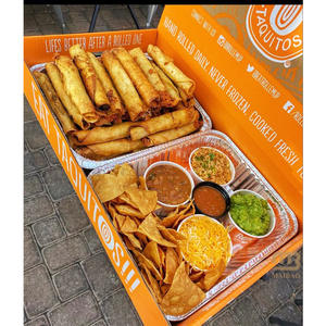 Boîte d'emballage pour quesadillas au poulet mexicaines, boîte à tacos mexicaine personnalisée avec poignée, boîte à tacos pour la restauration, boîte à tortillas, boîte à burritos, boîte à emporter - Product Image 5