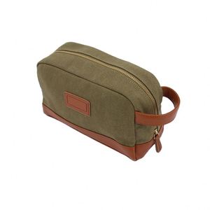 BSCI Factory Custom Logo Travel <b>Bag</b> Organizer For <b>Mens</b> Waterproof Leather Eco Canvas <b>Toiletry</b> Travel <b>Bag</b> - Product Image 3