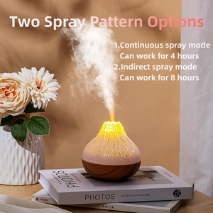 Diffuseur ultrasonique à grain de bois, mini humidificateur d'air USB avec 7 lampes colorées, silencieux pour la voiture et la maison - Product Image 3