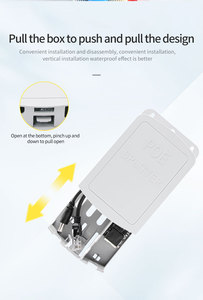 Separador de Señal IP de 10/100 Mbps, Aislado, para Exteriores, Resistente al Agua, con Carcasa de Plástico, POE 48V a 12V 1.2A, para Cámaras de Red IP - Product Image 4