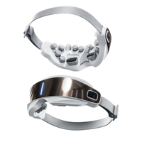 Masque oculaire intelligent chauffant électrique vibrant Bluetooth avec rouleau de massage, contrôle musical et de la minuterie, design portable, batterie 1800 mAh - Le meilleur