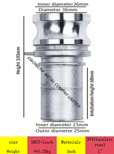 304 Stainless Steel <b>Quick</b> <b>Connector</b> Type E Male Pipe Fitting, Lever-Type ABCDEF Snap-In <b>Quick</b> Joint - Product Image 3