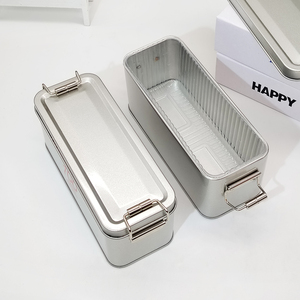 Tùy Chỉnh In Hình Chữ Nhật Tiramisu Kim Loại <span class=keywords><strong>Tin</strong></span> Có Thể <span class=keywords><strong>Container</strong></span> Cấp Thực Phẩm Cho Bánh Kẹo Cookie Khóa Cho Bánh Sandwich Bánh Pizza Bao Bì - Product Image 2