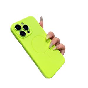 Fundas Magnéticas de Silicona Líquida de Lujo 2025, Tipo Original <span class=keywords><strong>Oficial</strong></span> para <span class=keywords><strong>Apple</strong></span> para iPhone 16 15 14 13 12 11 Pro Max Plus - Product Image 1