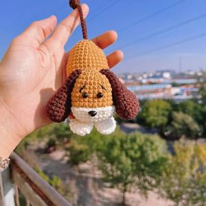 ซองใส่<span class=keywords><strong>กุญแจ</strong></span>ถักโครเชต์ลายการ์ตูนน้องหมาน่ารัก  วัสดุทำจากไหมพรม  พร้อมฝาปิดป้องกัน - Product Image 2