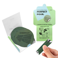 Nouvelle conception argent feuille d'aluminium bouteille de vin verseur vin verser disque goutte feuille d'aluminium verser becs