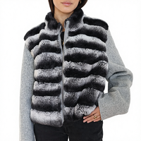 Manteau d'hiver pour femmes, nouvelle mode, col montant, véritable fourrure de lapin, luxe, manches longues, fermeture éclair, veste courte en laine