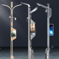 Farola Inteligente con Cámara CCTV para Exteriores, Poste Multifuncional con WiFi y Estación Meteorológica para Ciudades Inteligentes
