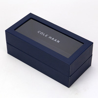 Boîte d'emballage en papier de carton recyclable de luxe avec couvercle et base personnalisés boîte cadeau pour bijoux boîte à cosmétiques avec fenêtre transparente en pvc