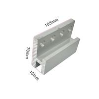 Éléments de fixation en aluminium pour murs-rideaux en verre, ascenseurs d'observation, cadre dissimulé, verre creux de 12 mm, sans perçage, pour rénovation de bâtiments anciens