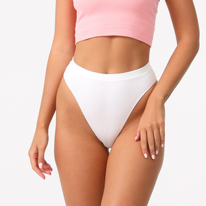 Seamless <strong>Underwear</strong> Women Solid Color Sexy Thong <strong>High</strong>-<strong>Waisted</strong> Summer <strong>Underwear</strong> for Women - Product Image 3