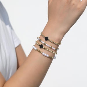Set di Braccialetti dell'Amicizia <span class=keywords><strong>2026</strong></span> per Donne, 4 Pezzi/Set, Bracciali Regolabili con Perline e Ciondoli a Croce, Colorati ed Elastici, Regalo Boho Impilabile - Product Image 2