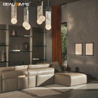 Canapé modulaire de luxe italien Bold Sofa en tissu en forme de L avec pieds en métal et rembourrage en éponge pour salon