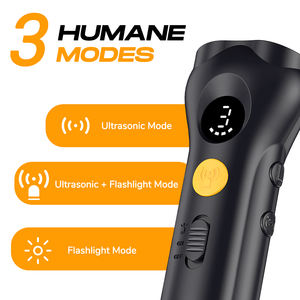 IP67 超音波式犬の無駄吠え防止装置 ハンドヘルド、充電式、屋内外の安全のための懐中電灯付き - Product Image 4