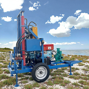 완전 자동 바퀴 유압 물 우물 드릴링 머신 가정용 150m 깊이 새로운 로타리 광산 드릴 장비 바위 드릴링 - Product Image 1