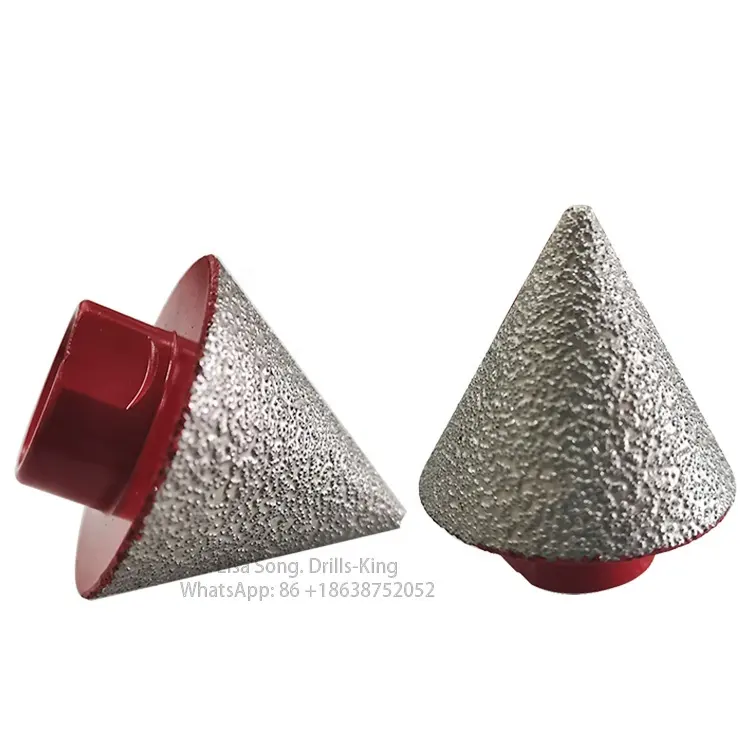 2 - 38mm हीरा Countersink बिट्स टाइल सिरेमिक हीरा शंकु ड्रिल बिट्स हीरा चमकाने के लिए Beveling नाला रूटर बिट