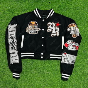 Personalizado Hombres Letterman Uniforme Varsity Hombres Chaqueta Cálido Invierno Béisbol Mangas Logo Tela Elegante Chaqueta de Invierno Hombres - Product Image 2