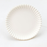 Assiettes en papier jetables blanches, vaisselle en papier biodégradable de qualité alimentaire, vente en gros d'usine