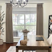 Cortinas Opacas Térmicas Aislantes de Poliéster/Lino Ecológicas Personalizadas con Logotipo a Color Personalizado y Diseño a Medida para Apartamento