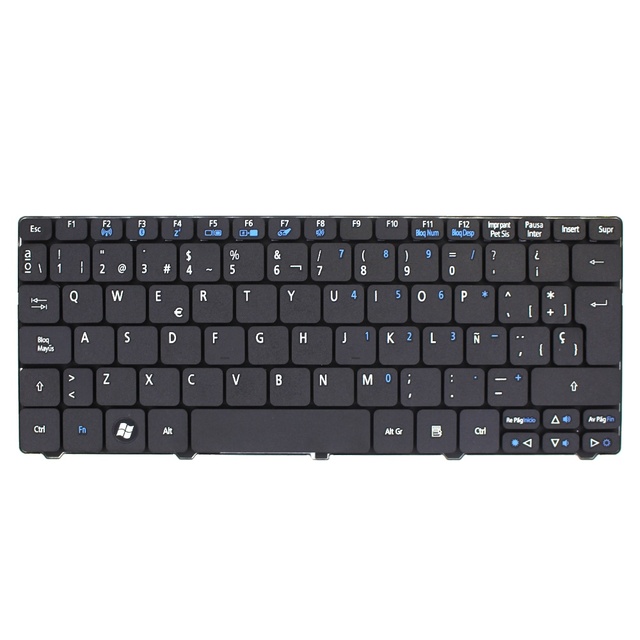 AO532H Spanish Replacement Laptop Keyboard for Aspire One 532H NAV50 SP Notebook Electronics Repair Part