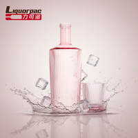 Bouteille à spiritueux en verre moderne et écologique avec bouchon à vis 375ml/750ml Forme tendance pour whisky, vodka, gin et alcool premium