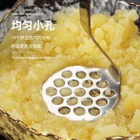 Écrase-purée en acier inoxydable poli miroir, ustensile de cuisine, presse manuelle pour légumes et fruits, écrase-purée à pommes de terre