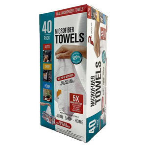 Microfiber Towel Microfiber 40 Count Microfiber Towel Car Wash Multi-Use Car Microfiber Cleaning Towel Dispenser Box