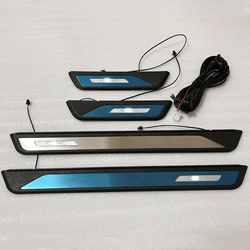 Car Accessories door scuff plates with Led Door Sill plates for Honda Civic 2022