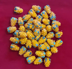 Perles de verre soufflé en forme de fruits (rondes/ovales) couleur fraise personnalisée pour la fabrication de bijoux, perles en vrac en boîte - Product Image 3