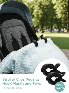 2 uds Clips para cochecito clavijas para enganchar muselina y funda de asiento de juguetes, Clips para Manta, Clip para funda de asiento de coche, Clip Universal de plástico - Product Image 2