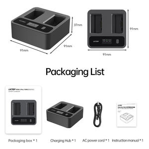 LKTOP MC234AC 72W เครื่องชาร์จอัจฉริยะแบบสองช่องสัญญาณ พร้อมหน้าจอ IPS ควบคุมผ่านแอพ สำหรับแบตเตอรี่โดรน <span class=keywords><strong>Mini</strong></span> 4 <span class=keywords><strong>Pro</strong></span> Mini3 - Product Image 3