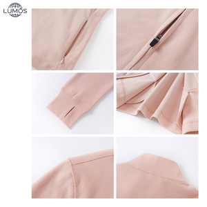 Chaqueta Corta de Punto de Doble Cara con Cuello Alto para Mujer, Ajustada a la Cintura, Estilo Sudadera, para Primavera y Otoño, Directo de Fábrica - Product Image 5