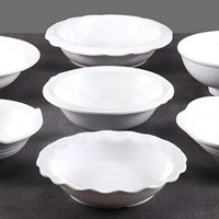 Bol à soupe en plastique de style chinois, fond plat, grand bol commercial, vaisselle pour hôtel et restaurant, pour poisson mariné, nouilles de riz
