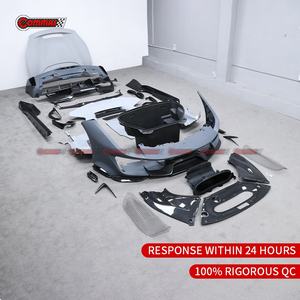 Nuevo Kit de Carrocería de Fibra de Carbono Estilo Pista para Ferrari 488, Parachoques Delantero y Trasero, Faldones Laterales, Rejilla de Ventilación del Capó - Product Image 5