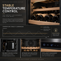 Réfrigérateur à vin commercial à température contrôlée, grande capacité, multi-portes, vitrine à vin avec porte en verre, design personnalisé