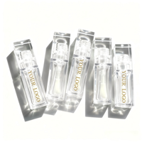 Tube de brillant à lèvres HEXUE personnalisé 10 ml 6,5 ml, conteneur transparent vide pour cosmétiques, tube à rouge à lèvres, blush, brillant à lèvres avec grande brosse