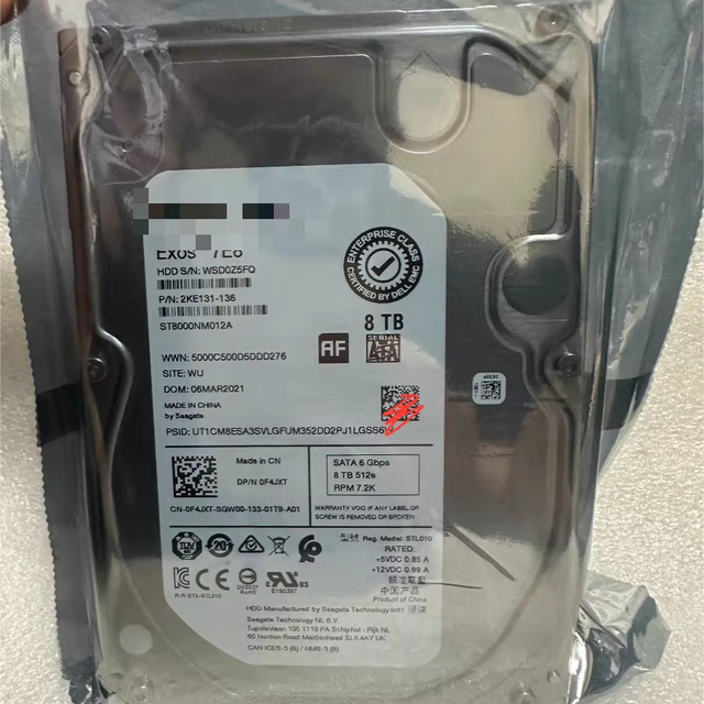 For Dell 8TB SAS Internal Hard Drive 12GB 3.5GHz Server Storage 3.5 Inch 3.5CH SATA 3.0 Expansion Port Refurbished Metal Shell