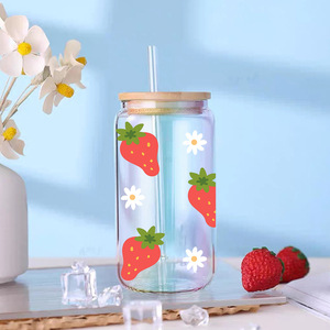 Botellas de 16 oz para Bebidas, Adhesivos de <span class=keywords><strong>Transferencia</strong></span> UV DTF con Diseño de Sandía, Envolturas para Vasos con Diseño de Béisbol MLB - Product Image 2