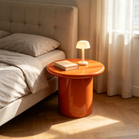 Table basse ronde orange