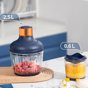 Picadora de carne eléctrica Gemat de 1L y 3L, picadora de alimentos portátil de doble vaso para uso en la cocina - Product Image 2